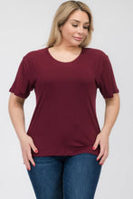 Load image into Gallery viewer, Plus Size Basic Short Sleeve T-shirt