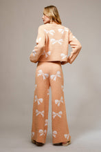 Load image into Gallery viewer, Bow Print Cozy Sweater Set