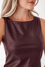 Load image into Gallery viewer, Vegan Leather Sleeveless Mini Dress