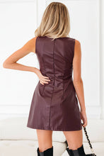 Load image into Gallery viewer, Vegan Leather Sleeveless Mini Dress