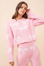 Load image into Gallery viewer, Bow Print Cozy Sweater Set