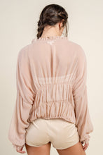 Load image into Gallery viewer, CREPE CHIFFON LONG SLEEVE TOP