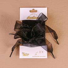 Load image into Gallery viewer, Step It Up Shoelaces-Sheer Black