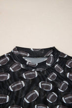 Load image into Gallery viewer, Game Day Football Mesh Sheer Long Sleeve Top: Black / M