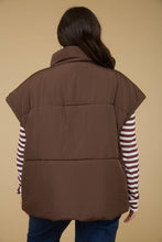 Load image into Gallery viewer, PLUS OVERSIZED SNAP BUTTON PUFFER VEST