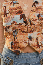 Load image into Gallery viewer, Western Horse Printed Jacquard Vest