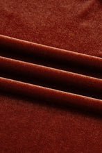 Load image into Gallery viewer, Velvet Elastic V-Neck Puff Sleeve Mini Dress