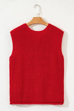 Load image into Gallery viewer, Solid Textured Buttoned Oversized Sweater Vest