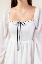 Load image into Gallery viewer, SWISS DOT CHIFFON RUFFLED TIERED MINI DRESS