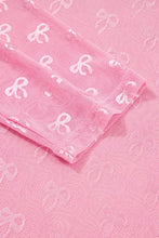 Load image into Gallery viewer, Plus Size Bow Embroidered Long Sleeve Mesh Top