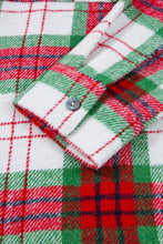 Load image into Gallery viewer, Plaid Flannel Buttoned Christmas Shacket