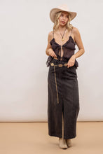 Load image into Gallery viewer, PANELED DENIM MIDI SKIRT