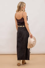 Load image into Gallery viewer, PANELED DENIM MIDI SKIRT