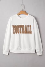 Load image into Gallery viewer, FOOTBALL Crewneck Sweatshirt: White / XL