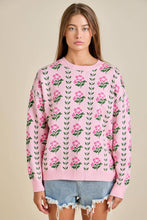 Load image into Gallery viewer, Floral Sweater Knit
