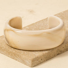 Load image into Gallery viewer, Wide Marble Resin Cuff Bracelet