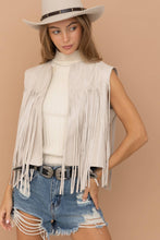 Load image into Gallery viewer, Faux Leather Fringe Braided Yoke Crop Waist Vest