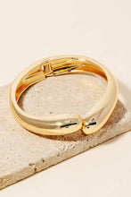 Load image into Gallery viewer, Rounded Edge Metallic Hinge Bangle Bracelet