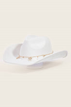 Load image into Gallery viewer, Ribbon Bow Pearl Chain Western Cowboy Hat