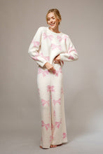 Load image into Gallery viewer, Bow Print Cozy Sweater Set