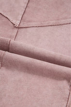 Load image into Gallery viewer, Mineral Wash Patchwork Wide Leg Drawstring Pants: Vineyard Green / L