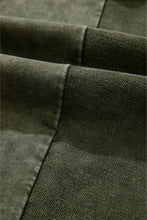 Load image into Gallery viewer, Mineral Wash Patchwork Wide Leg Drawstring Pants: Vineyard Green / L