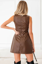 Load image into Gallery viewer, Vegan Leather Sleeveless Mini Dress