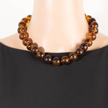 Load image into Gallery viewer, Large Tortoise Shell Ball Beaded Necklace