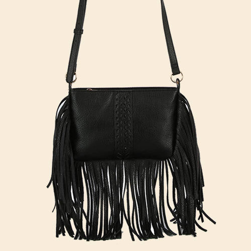 Leather Fashion Fringe Crossbody Bag