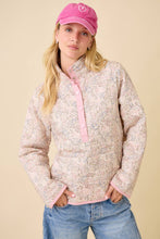 Load image into Gallery viewer, Floral Button Quilted Jacket