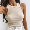 Women Classic Ribbed Cropped Tank